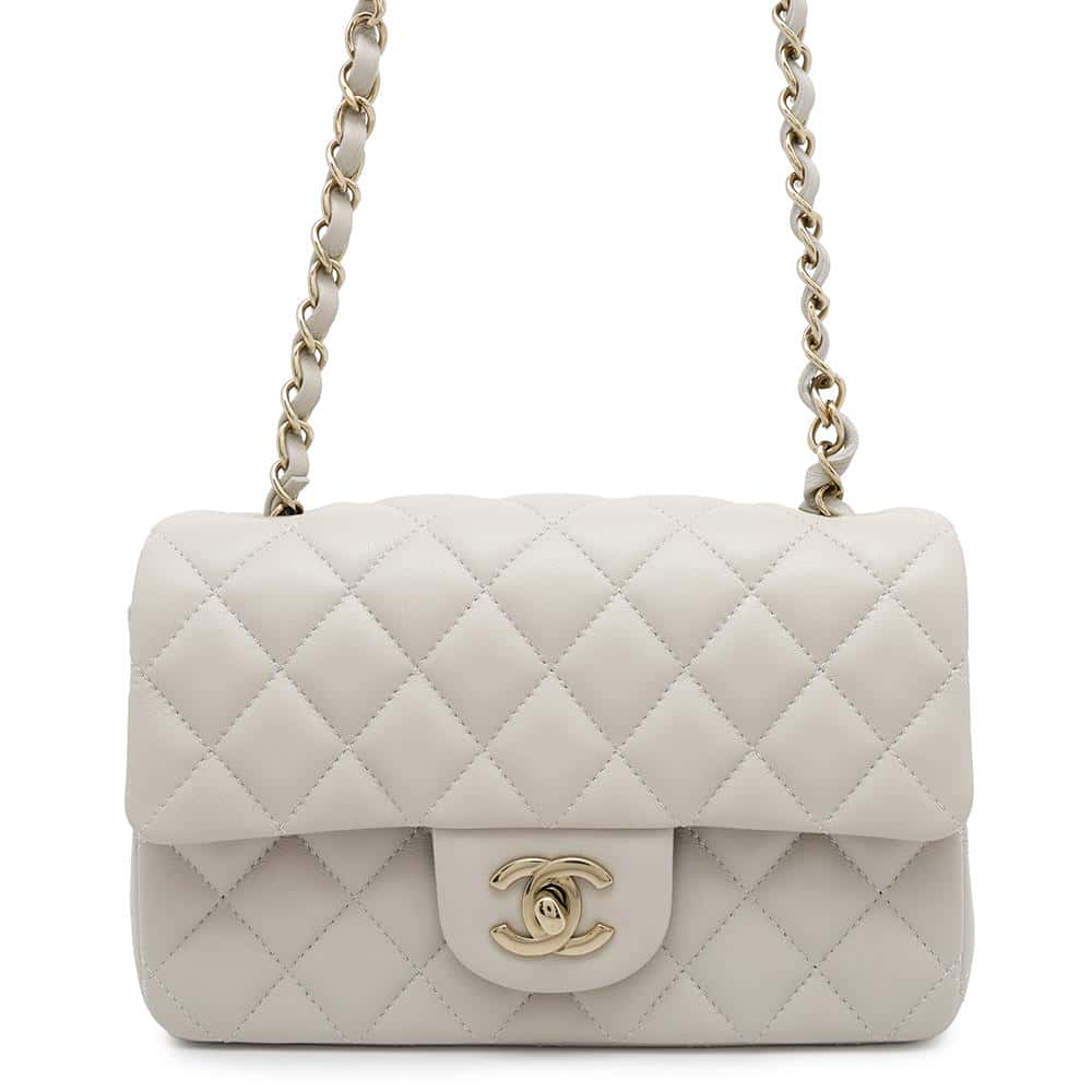 CHANEL シャネル スモール フラップ バッグ ライトグレー 楽天市場】シャネル ミニ フラップ バッグ(カラーグレー)の通販