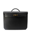 エルメス ビジネスバッグ ケリー デペッシュ36 ブラック/ゴールド金具 ヴァッシュトレッキング B刻印 メンズ 黒 【安心保証】 【中古】 エルメス バッグ ...