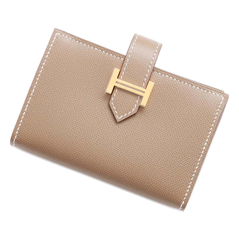 【決算セール開催中】エルメス カードケース ベアン ミニ エトゥープ/ゴールド金具 ヴォ―マダム W刻印 HERMES 名刺入れ エルメス 名刺入れ エルメス カード HERMES CARDのサムネイル