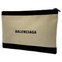 バレンシアガ クラッチバッグ ネイビークリップL キャンバス レザー 373840 BALENCIAGA バッグ 黒 【安心保証】 【中古】 バレンシアガ バッグ バレンシアガ レディース BALENCIAGA BAG