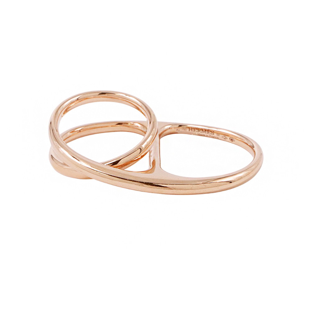 エルメス リング シェーヌダンクル パンク ダブル Chaine d'Ancre K18PGピンクゴールド リングサイズ54 HERMES 指輪 【安心保証】 【中古】 エルメス リング HERMES jewelry 中古のサムネイル