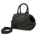 ボッテガヴェネタ ハンドバッグ イントレチャート ミニ バウレット 764535VCPP11019 BOTTEGA VENETA ショルダーバッグ 黒 【安心保証】 【中古】 ボッテガヴェネタ バッグ ボッテガ レディース BOTTEGA VENETA BAG 中古