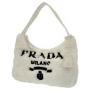 プラダ ハンドバッグ テリー Re-Edition 2000 1NE515 PRADA ワンショルダーバッグ もこもこ 白 黒 【安心保証】 【中古】 プラダ バッグ プラダ レディース PRADA BAG