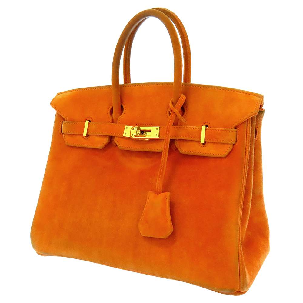 エルメス バーキン25 オレンジ/ゴールド金具 ドブリス □H刻印 HERMES Birkin ハンドバッグ 【安心保証】 【中古】 エルメス バーキン エルメス バッグ エルメス レディース HERMES Birkin HERMES BAG