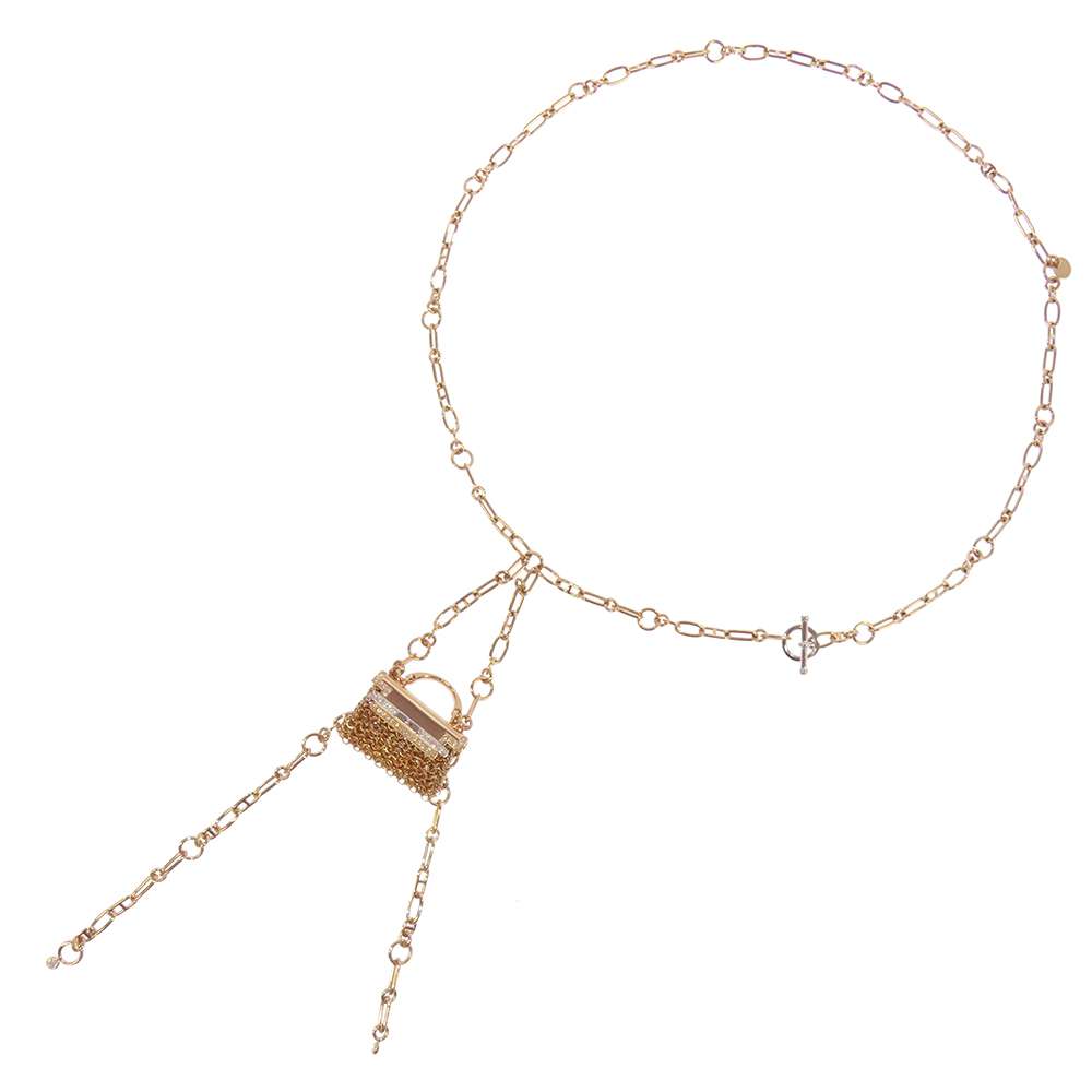 エルメス ネックレス ケリー ロング ダイヤ 130P 1.48ct 2P 0.27ct K18PGピンクゴールド HERMES ジュエリー ペンダント 【安心保証】 【中古】 エルメス ケリー ロング ネックレス ダイヤモンド HERMES エルメス 中古のサムネイル