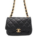 シャネル チェーンショルダーバッグ マトラッセ ココマーク ラムスキン AS3206 CHANEL 黒 【安心保証】 【中古】 シャネル バッグ シャネル レデ...