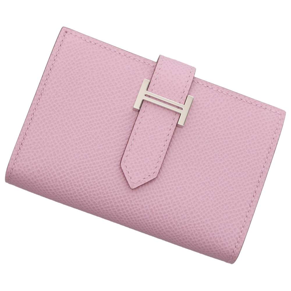エルメス カードケース ベアン ミニ モーヴシルベストル/シルバー金具 ヴォーエプソン U刻印 財布 【中古】 エルメス カードケース エルメス コインケース HERMESのサムネイル