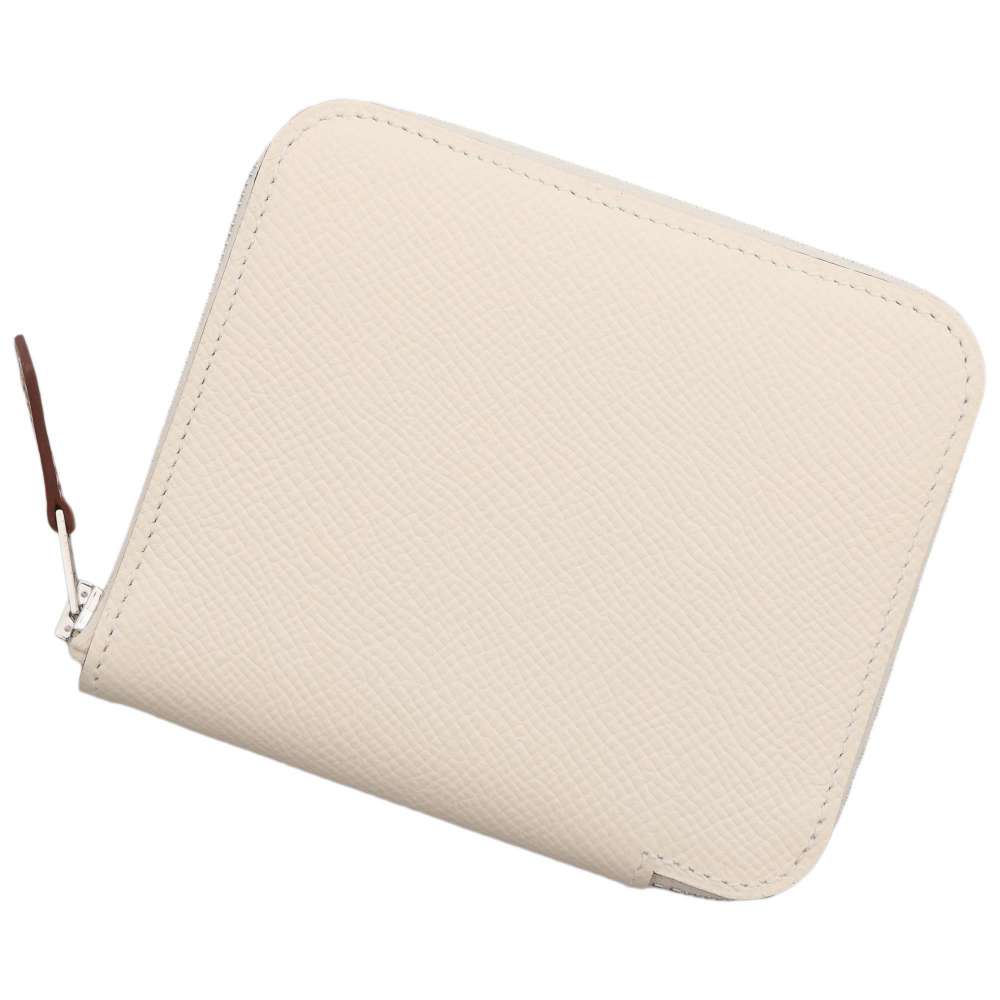 エルメス コインケース アザップコンパクト ラッキーデイジー シルクイン ナタ/シルバー金具 ヴォーエプソン U刻印 【中古】 エルメス コインケース エルメス レディース HERMES WALLETのサムネイル
