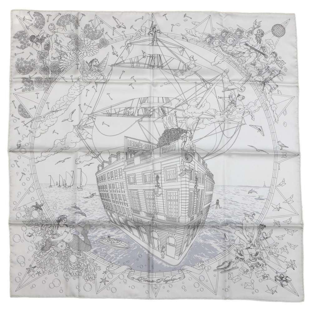 エルメス スカーフ カレ90 エルメス・フラッグシップ Hermes Flagship HERMES シルクスカーフ 2024年春夏 【中古】 エルメス スカーフ エルメス レディース HERMESのサムネイル
