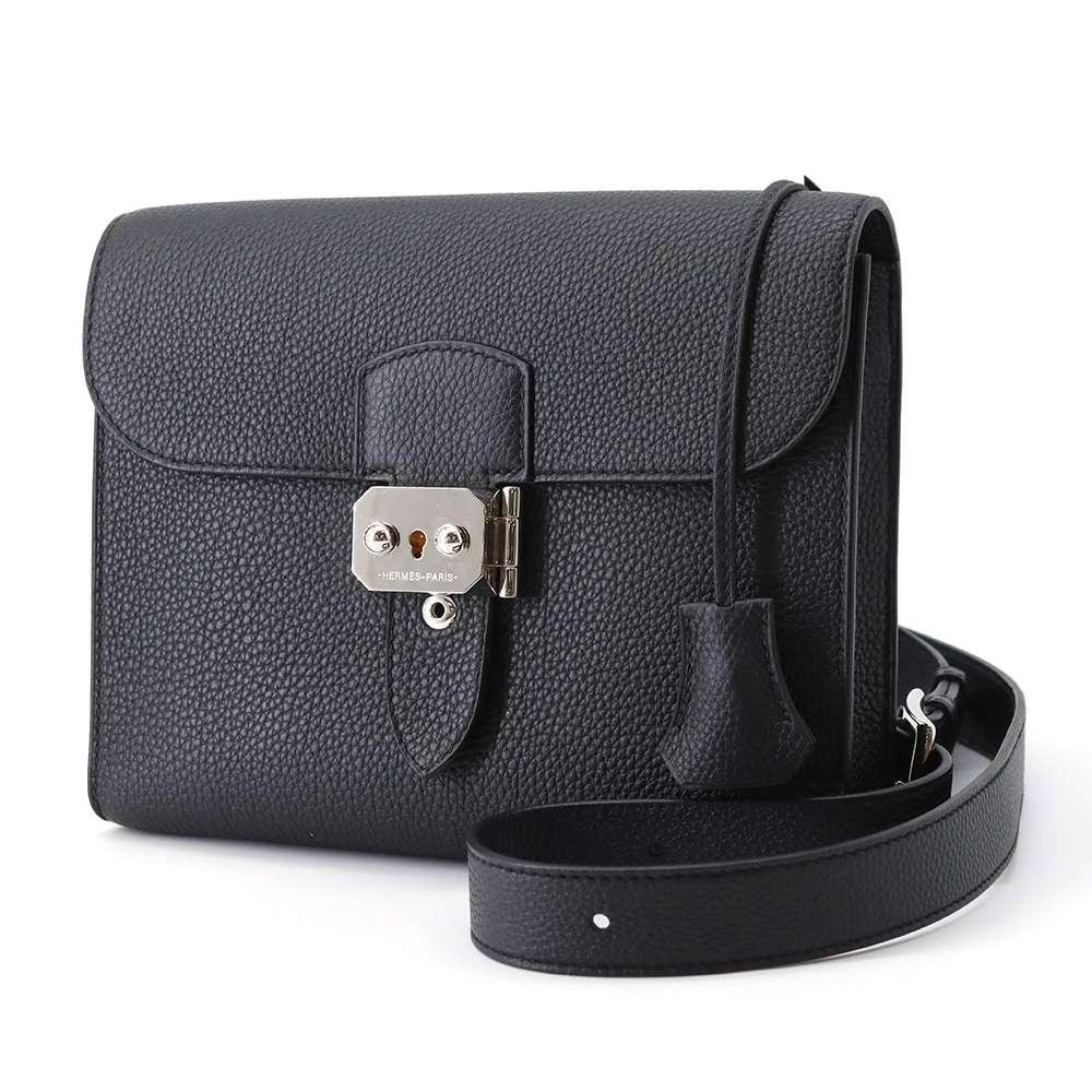 エルメス ショルダーバッグ サック ア デペッシュ21 ブラック/シルバー金具 トゴ U刻印 HERMES 黒 【安心保証】 【中古】 エルメス バッグ エルメス メンズ HERMES BAGのサムネイル