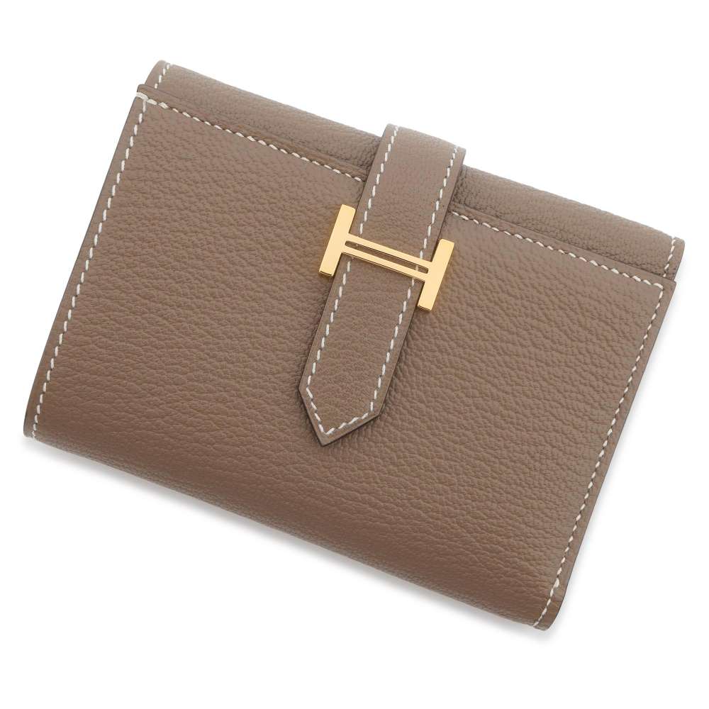 エルメス 三つ折り財布 ベアンコンビネ エトゥープ/ゴールド金具 シェブルミゾル Z刻印 財布 【中古】 エルメス 財布 エルメス レディース HERMES WALLETのサムネイル