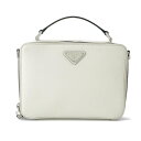 プラダ ショルダーバッグ サフィアーノ レザー PRADA メンズ 白 【安心保証】 【中古】 プラダ バッグ プラダ メンズ PRADA BAG