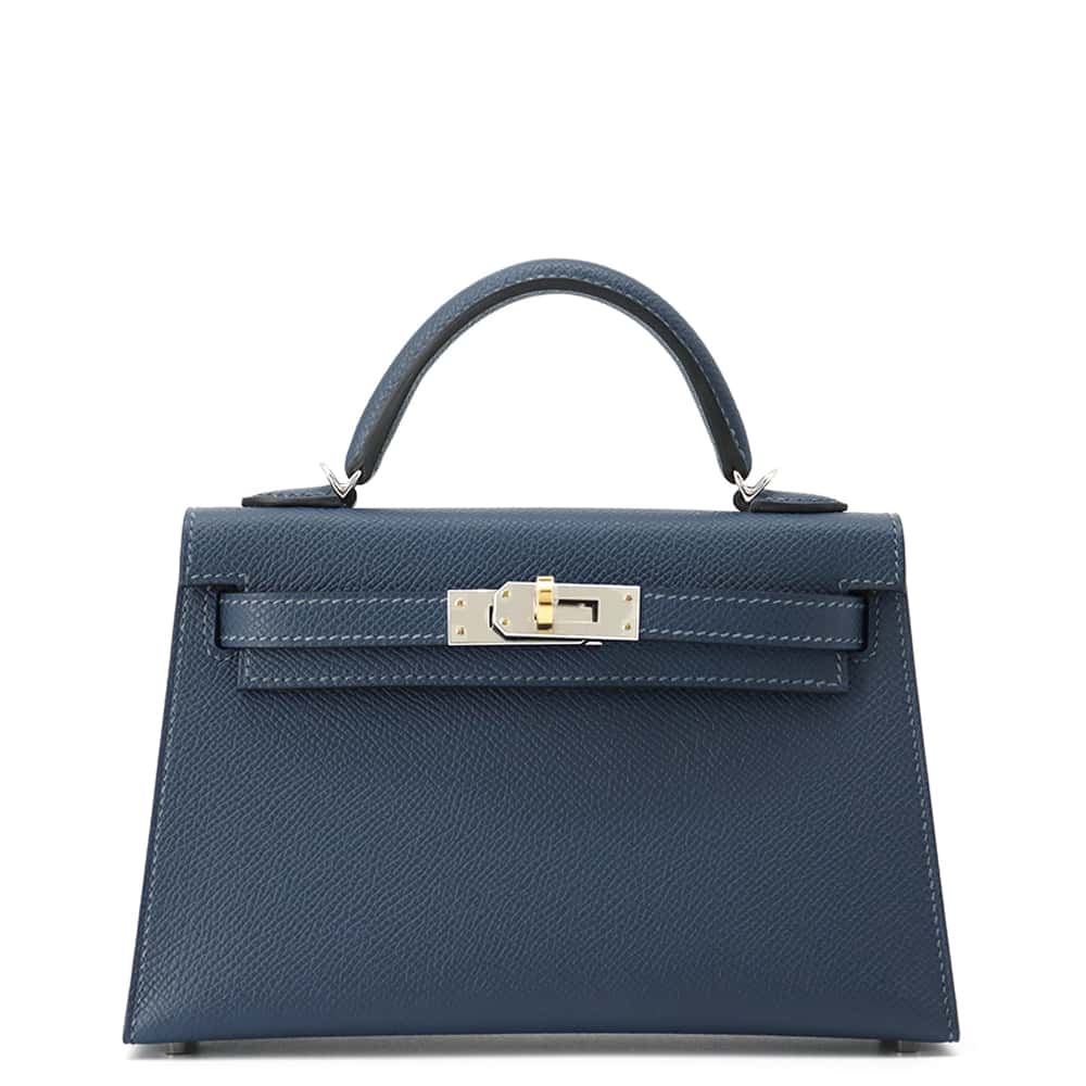 エルメス ハンドバッグ ミニケリードゥ 外縫い ブルードプリュス/エレクトラム金具 エプソン W刻印 2wayショルダー エルメス バッグ エルメス レディース HERMES BAGのサムネイル