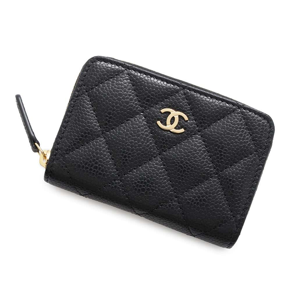 シャネル コインケース クラシック ジップコインパース マトラッセ ココマーク キャビアスキン AP0216 CHANEL 財布 小銭入れ 黒 シャネル コインケース シャネル CHANELのサムネイル