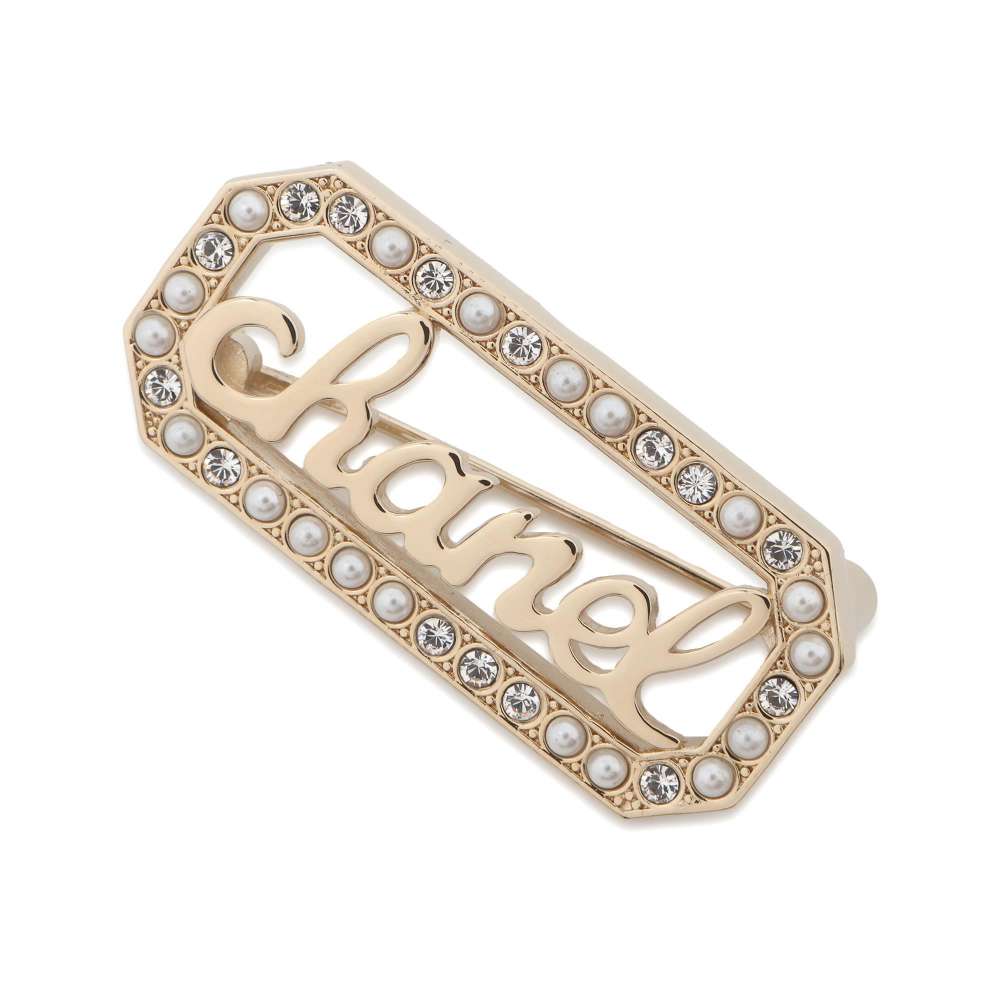 シャネル ブローチ ロゴ ラインストーン フェイクパール L23B ABB776 CHANEL アクセサリー 【中古】 シャネル アクセサリー シャネル レディース CHANEL BROACH