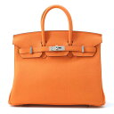 オレンジ エルメス バーキン25 オレンジミニアン/シルバー金具 トゴ B刻印 HERMES Birkin ハンドバッグ エルメス バーキン エルメス バッグ エルメス レディース HERMES Birkin HERMES BAG