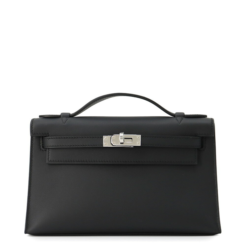 エルメス ハンドバッグ ポシェットケリー ブラック/シルバー金具 スイフト K刻印 HERMES バッグ 黒 エルメス バッグ エルメス HERMES BAGのサムネイル