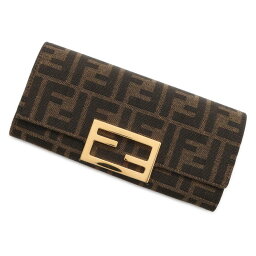 フェンディ 長財布 ズッカ バケット キャンバス FENDI 財布 フラップ 【安心保証】 【中古】 フェンディ 財布 FENDI WALLET