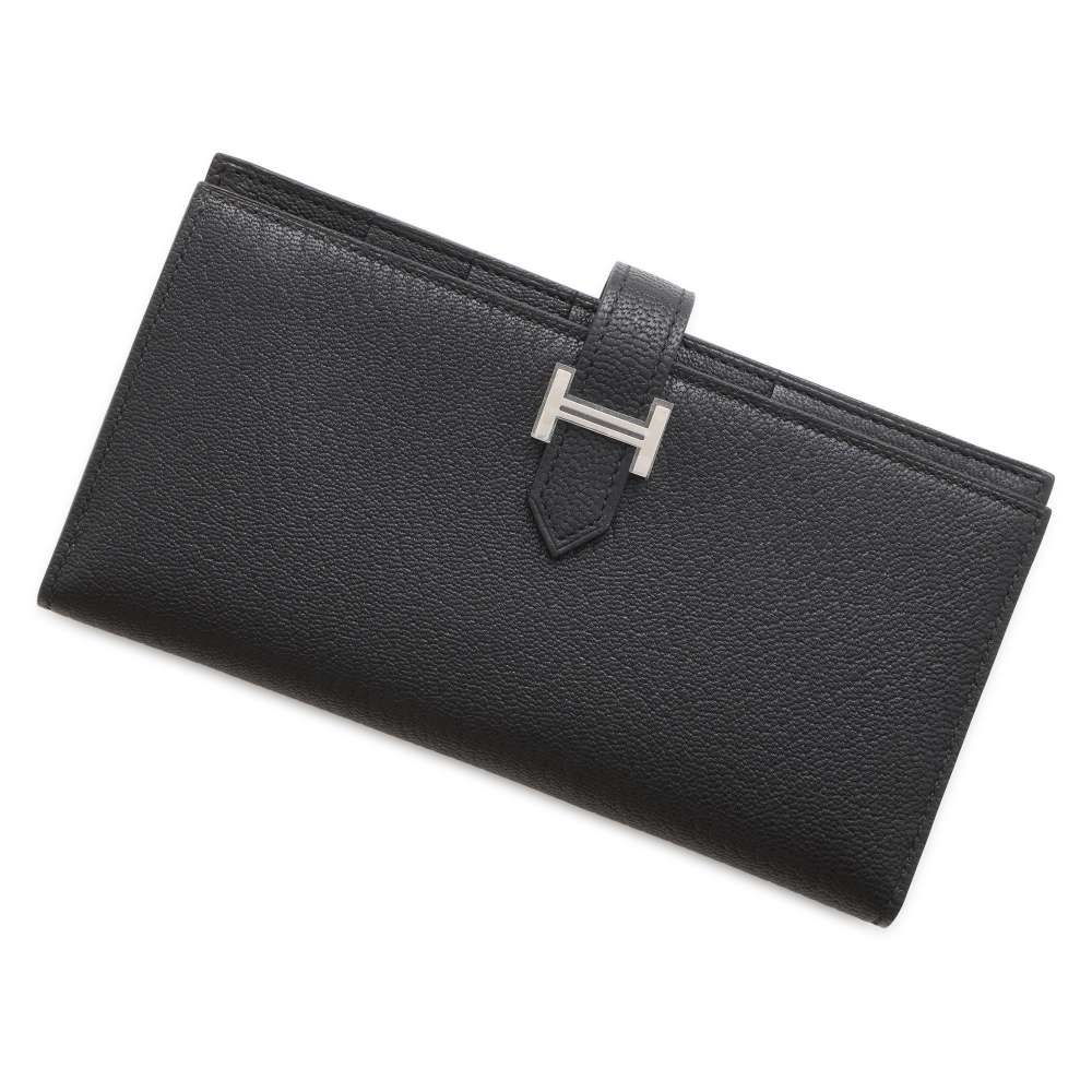 エルメス 長財布 ベアンスフレ ブラック/シルバー金具 シェブルミゾル B刻印 HERMES 財布 黒 エルメス 財布 エルメス レディース HERMES WALLETのサムネイル