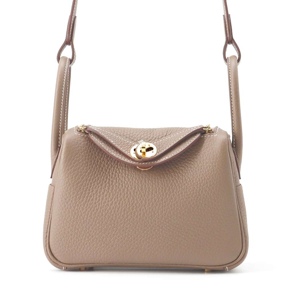 エルメス リンディ ミニ エトゥープ/ゴールド金具 トリヨンクレマンス U刻印 HERMES 2wayショルダー 【中古】 エルメス リンディ エルメス バッグ エルメス レディース HERMES BAGのサムネイル