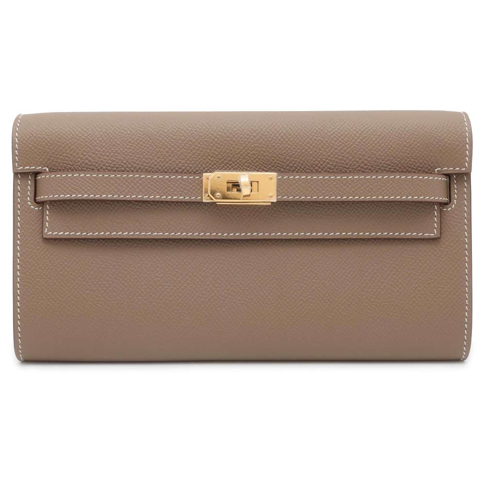 エルメス ケリーウォレット ロング トゥーゴー エトゥープ/ゴールド金具 エプソン B刻印 HERMES 財布 エルメス 財布 エルメス レディース HERMES WALLETのサムネイル