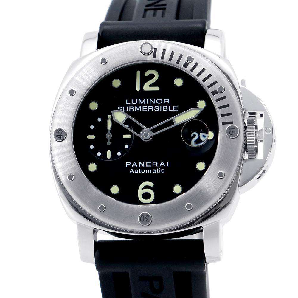 パネライ ルミノール サブマーシブル N番 PAM00024 PANERAI 腕時計 黒文字盤 【安 ...