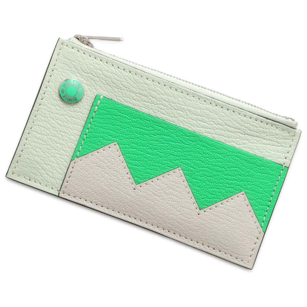 エルメス カードケース クロコダイル コンパクト ヴェールフィズ/ヴェールコミック/シルバー金具 シェブルミゾル B刻印 シェーブル 【中古】 エルメス カード エルメス 小銭入れ 財布 HERMES CARD WALLETのサムネイル