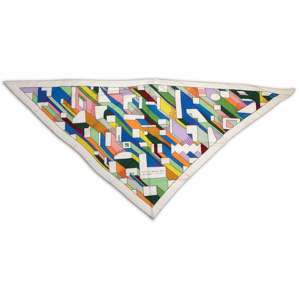 エルメス ストール トライアングル ジェアン オン・ア・サマーデイ On a Summer Day カシミヤ シルク 2023AW エルメス ストール エルメス レディース HERMESのサムネイル