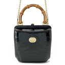 グッチ ハンドバッグ バンブー クロコダイル 616436 GUCCI...(4)