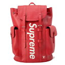 ルイヴィトン リュックサック エピ シュプリーム クリストファーPM M53414 LOUIS VUITTON Supreme レッド 黒 ブラック 【安心保証...