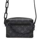 ルイヴィトン ショルダーバッグ モノグラム・エクリプス ミニ・ソフトトランク M44735 LOUIS VUITTON 黒 ブラック 【安心保証】 【中古】 ル...