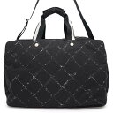 シャネル ボストンバッグ 旧トラベルライン ナイロン CHANEL 2wayショルダーバッグ 旅行用 黒 【安心保証】 【中古】 シャネル バッグ シャネル レ...