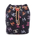 シャネル リュックサック ココマーク バックパック プリントキャンバス レザー AS4810 CHANEL 【安心保証】 【中古】 シャネル バッグ レディース...