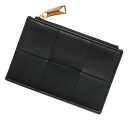 ボッテガヴェネタ カードケース カセット ファスナーカードケース ラムスキン 765460 BOTTEGA VENETA 黒 【中古】 ボッテガヴェネタ カード...