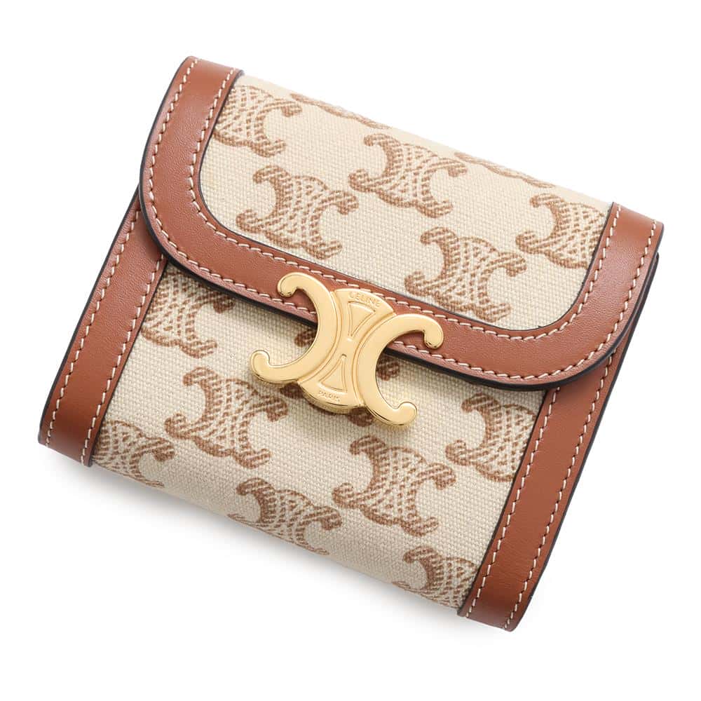 セリーヌ 三つ折り財布 トリオンフ スモールフラップウォレット 10D782FCW.01BC CELINE 財布 【安心保証】 【中古】 セリーヌ 財布 セリーヌ レディース CELINE WALLET
