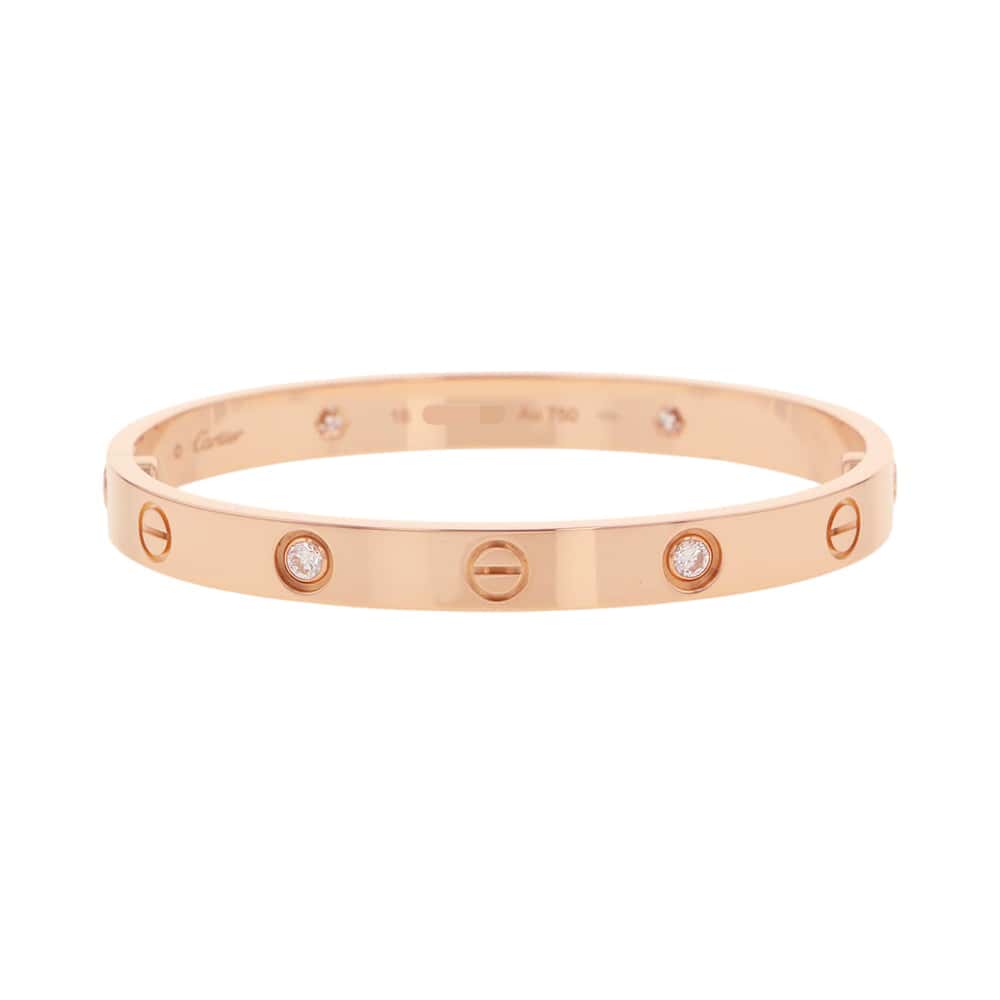 カルティエ ブレスレット ラブブレス クラシック ダイヤ 4P 計0.42ct K18PGピンクゴールド サイズ16 B6069916 LOVEブレスレット バングル 【安心保証】 【中古】 カルティエ LOVE コレクション ラブブレス ダイヤモンド ハーフダイヤ Cartier カルティエ 中古のサムネイル