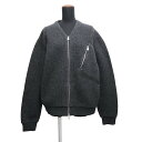 エルメス カーディガン レザーディテール ジップアップ メンズサイズL HERMES トップス ダークグレー 【安心保証】 【中古】 エルメス カーディガン メ...