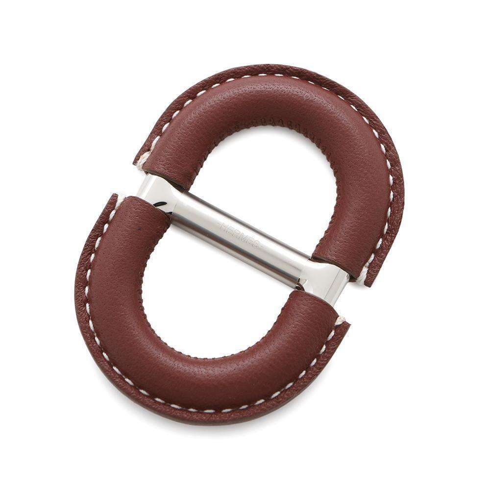 エルメス スカーフリング シェーヌ・ダンクル・セリエ ルージュアッシュ/シルバー金具 HERMES アクセサリー エルメス アクセサリー エルメス HERMES
