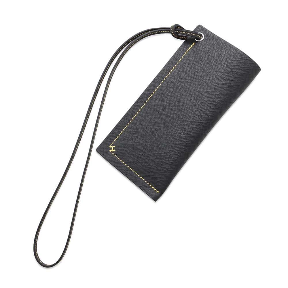 エルメス メガネケース Hセリエ ヴェルソ ブラック/ジョーヌナプル エプソン W刻印 HERMES ポーチ 黒 エルメス メガネケース エルメス HERMESのサムネイル