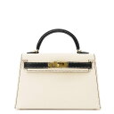 エルメス ハンドバッグ ミニケリー2 外縫い クレ/ブラック/ゴールド金具 エプソン W刻印 2wayショルダー 黒 SPO 【中古】 エルメス バッグ エルメ...