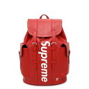 ルイヴィトン リュックサック エピ シュプリーム クリストファーPM M53414 LOUIS VUITTON Supreme レッド 【安心保証】 【中古】 ...