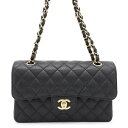 シャネル チェーンショルダーバッグ マトラッセ23 ココマーク ダブルチェーン A01113 CHANEL 黒 【安心保証】 【中古】 シャネル マトラッセ バ...