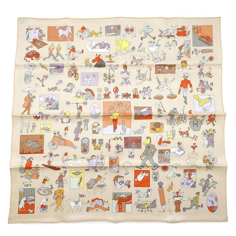 エルメス スカーフ カレ70 カレ・リブレ Libre scarf HERMES シルク 白 2025春夏 【中古】 エルメス スカーフ エルメス カレ HERMES SCARFのサムネイル