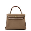 エルメス ハンドバッグ ケリー25 内縫い エトゥープ/ゴールド金具 トゴ W刻印 2wayショルダー 【中古】 エルメス ケリー エルメス バッグ エルメス ...