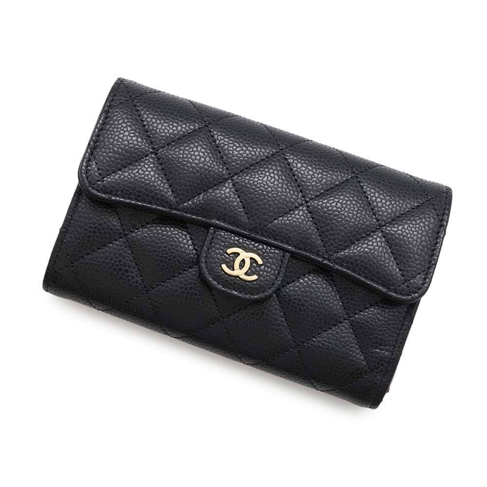 楽天市場】chanel 財布 キャビアスキン 黒の通販 楽天市場】chanel 財布 キャビアスキン 黒の通販