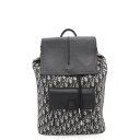 クリスチャン・ディオール リュック オブリーク レザー キャンバス Christian Dior バッグ バックパック 黒 【安心保証】 【中古】 クリスチャン...