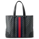 グッチ トートバッグ GGスプリーム トートバッグ シェリーライン 495560 GUCCI 黒 【安心保証】 【中古】 グッチ GGスプリーム バッグ GUC...