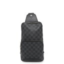 ルイヴィトン ボディバッグ ダミエ・グラフィット アヴェニュー・スリングバッグ N41719 LOUIS VUITTON 黒 ブラック 【安心保証】 【中古】 ...