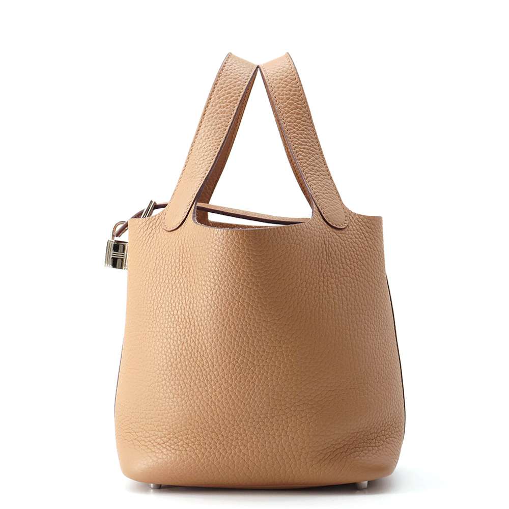 エルメス ハンドバッグ ピコタンロックPM チャイ/シルバー金具 トリヨンクレマンス B刻印 【安心保証】 【中古】 エルメス ピコタンロック ピコタン エルメス バッグ エルメス レディース HERMES Picotin Lock HERMES BAG