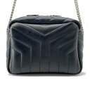 サンローランパリ チェーンショルダーバッグ ルル ボーリング レザー 574102 SAINT LAURENT PARIS バッグ 黒 【安心保証】 【中古】 ...